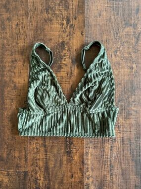 Ribbed Olive Green Bralette